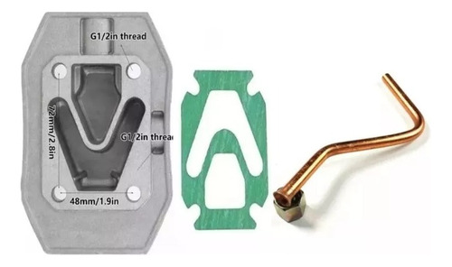Tapa Y Junta Cilindro Compresor + Caño Conexion Kit Completo
