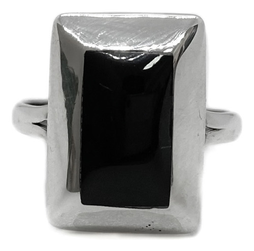 Anillo Rectangular Piedra Ónix Plata 925 T20