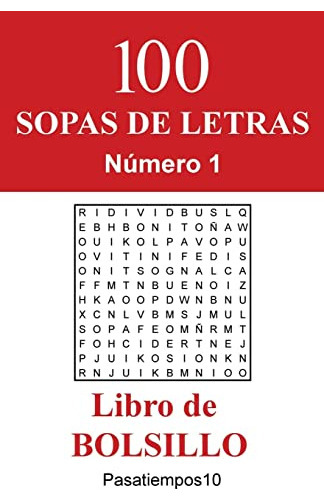 Libro : 100 Sopas De Letras Libro De Bolsillo - N. 1 -... 