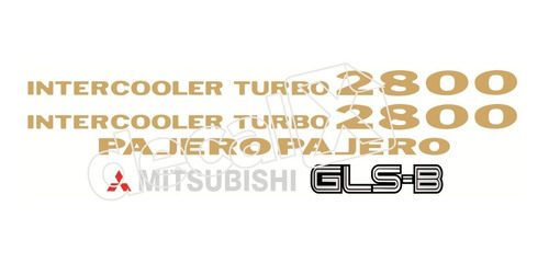 Kit Adesivos Pajero 2800 Gls-b Em Dourado P28003