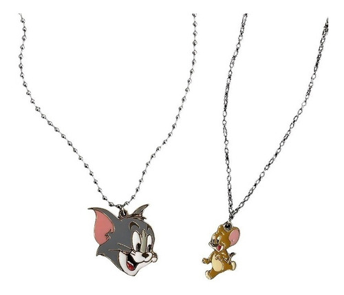 Collar, Cadena Para Parejas Amigos Novios, Tom Y Jerry