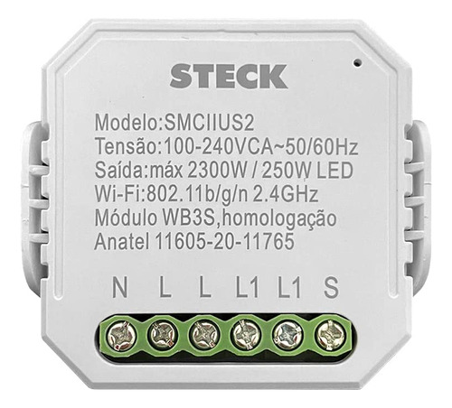 Interruptor Inteligente Caixas 4x2 Compatível Alexa Smarteck