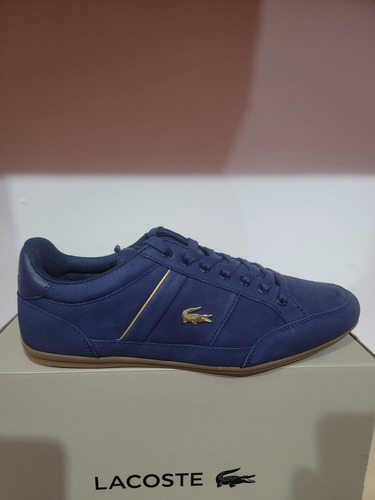 Tenis Lacoste Chaymon 123 Nubuck Nvy/gum Azul Oscuro Gamuza