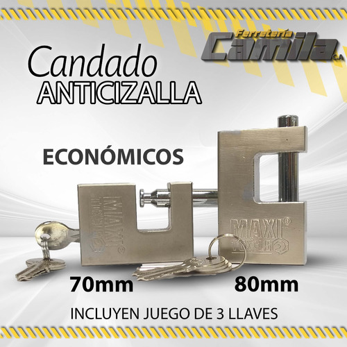 Candado Anticizalla Run Hierro Niq. 70mm(00539) 80mm(00538)