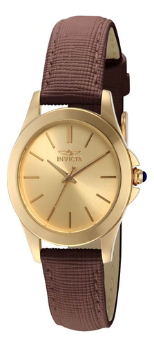 Reloj Invicta Angel 15150 Dorado Pulso Café Dama Elegante
