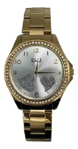 Reloj Qyq C224j815y Para Mujer Dorado Original