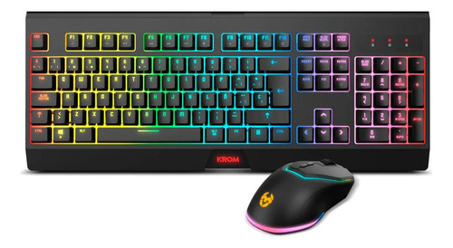 Combo Gaming Krom Kabala Teclado + Mouse Wireless Rgb 