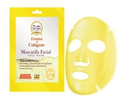 Mascarilla Facial De Cristales Elastina Y Colageno *1 Und