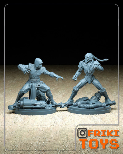 Miniaturas De Rol 35mm Mortal Kombat-resina 3d- Friki Toys
