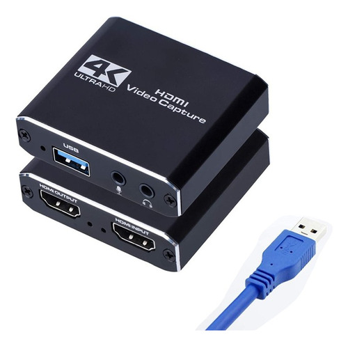 Capturadora Video Hdmi 4k 1080p Usb 3.0 Loop Bucle + Mic In