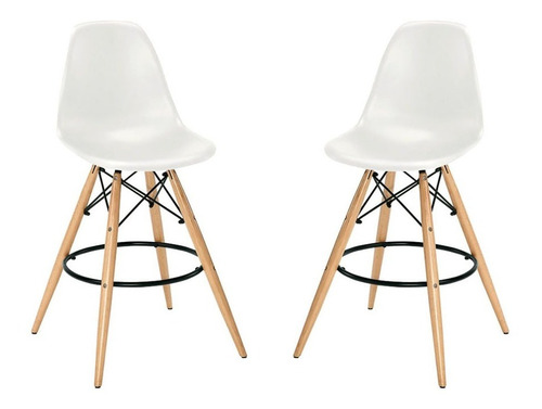 Set De 2 Banquetas Eames Blancas - Desillas