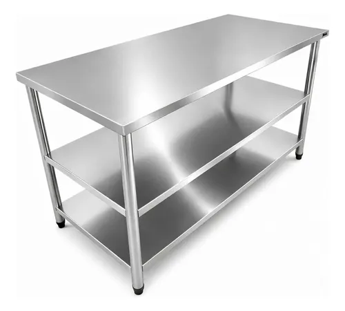 Mesa Inox 160x60 2p Bancada Manipulação Cozinha Industrial