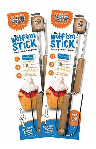 Wolf'em 2-en-1 Roasting Stick For Marshmallow And Fbiw7