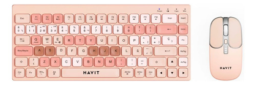 Kit Teclado Y Mouse Inalámbrico Havit Kb831wb Rosa