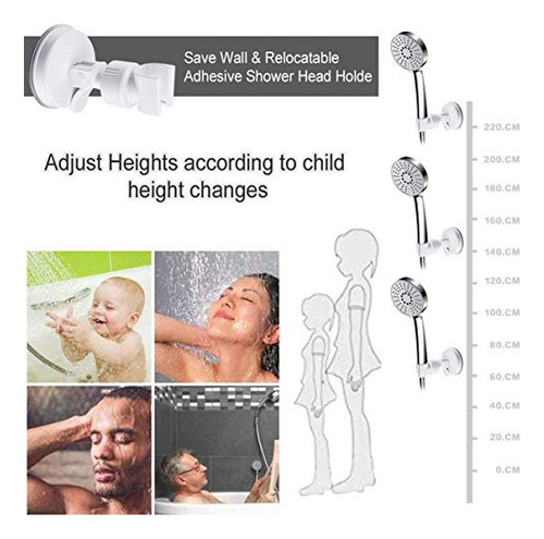 Soporte De Ducha Ajustable, Ventosa Para Ducha De Mano,