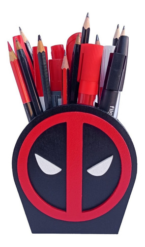 Portalapiz Deadpool X-men Lapicero Madera Portalapices