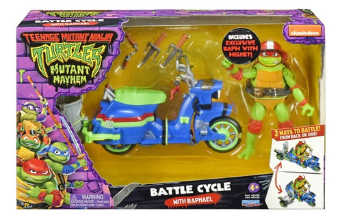 Tortugas Ninja Mutantes Figura Rafael Con Moto Mayhem