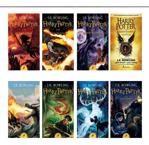 Colección 8 Libros Harry Potter