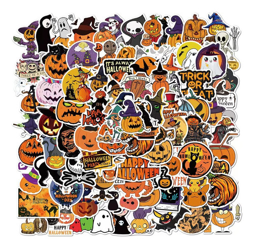 100 Pegatinas De Halloween Para Adultos Y Niños, Pegat...