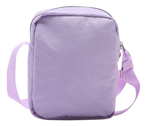 Bolsa Transversal Feminina Crinkle Nylon Chenson 8732238 Cor Lilás