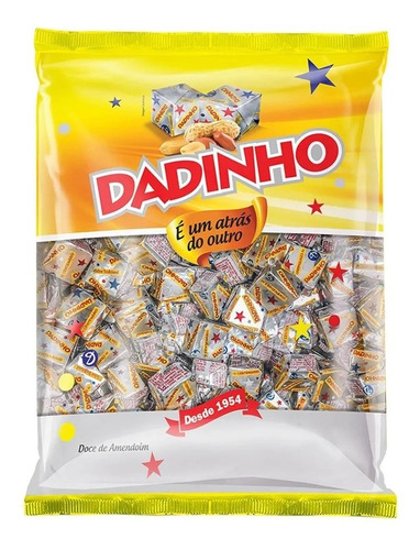 Pacote Bala Dadinho Sabor Amendoim 600g Festa De Aniversario