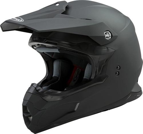 Gmax Mx-86 - Casco De Motocross Todoterreno (negro Mate, Med