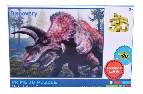 Puzzle Rompecabezas 100 Piezas Prime 3d Triceratops