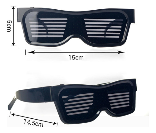 Bluetooth Led Ojo Gafas App Control Para Raves Diversión