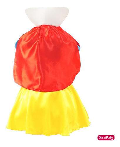 Fantasia Infantil Branca De Neve Luxinho Com Capa E Tiara