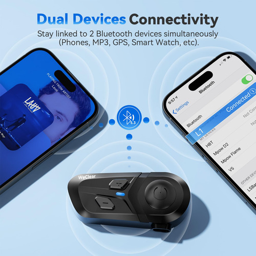 Auriculares Bluetooth L1 Para Motocicleta Ip67 V5.3 Mmg