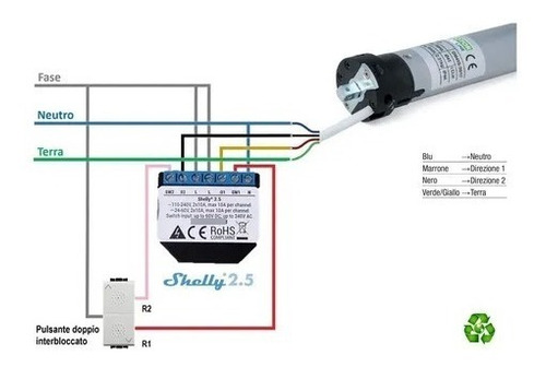 Imagen 6 de 10 de Shelly 2.5 Relé Wifi De 2 Canales - Mide Consumo Eléctrico!