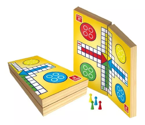 Jogo Ludo Clássico Em Madeira - Brincadeira De Criança 7579