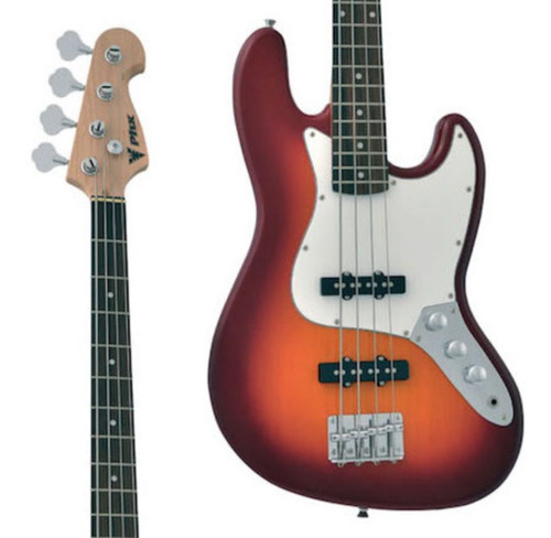 Baixo Phx Jazz Bass 4c Cherry Burst +