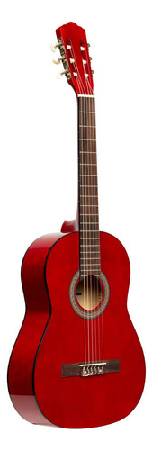 Stagg Guitarra Clásica De 6 Cuerdas, Derecha, Roja, Tamañ.