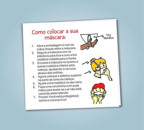 Imagem 3 de 5 de Máscara Pff2/tamanho P Infantil Ekomascaras Kit 10 Unidades