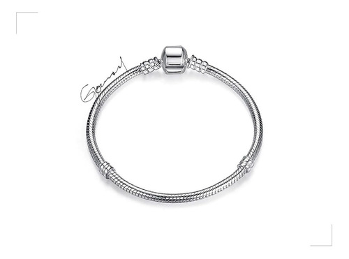 Pulsera Para Charm Enchapada En Plata 925