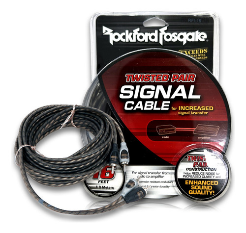 Cable Rca Par Trenzado 16 Ft = 4.8m Rockford Fosgate Rfi-16