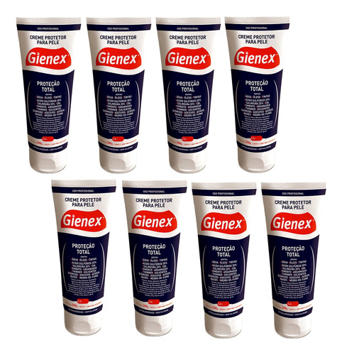 Luva Química Mecânico Pintura Creme Protetor Mão Gienex C/8