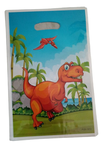 10 Bolsas Bolsas Cotillon Dulceras Fiesta Regalo Dinosaurio