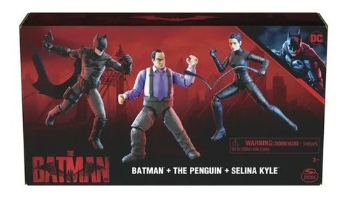 Imagen 1 de 2 de Set 3 Figuras Pelicula The Batman, Penguin Y Selina Kyle