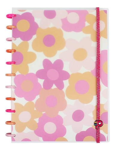 Caderno De Discos Inteligente Grande Decor Primavera Cor Transparente