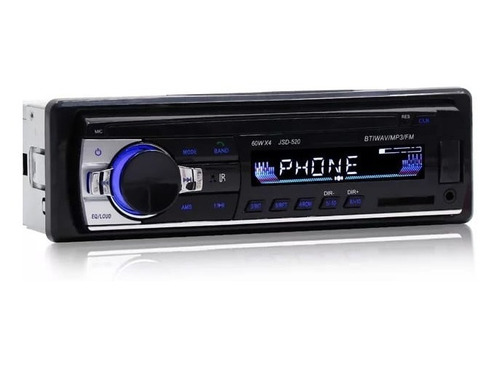 Reproductor Carro Bluetooth Mp3 Usb Sd Aux Control, Cargador