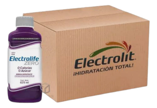 Electrolit Zero Suero Rehidratante Sabor Uva 625ml (10 Pack)