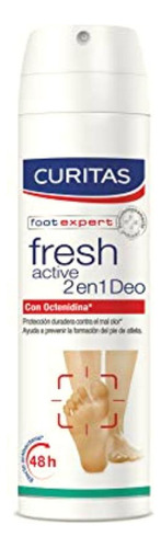 Curitas Fresh Active 2 En 1 Desodorante Spray Para Pies Con