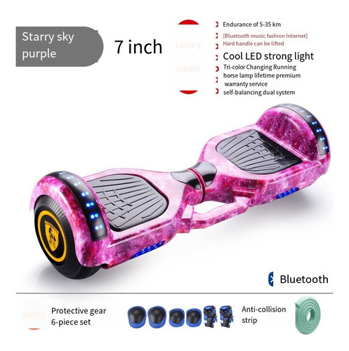 Patineta Electrica Hoverboard Led Y Bluetooth