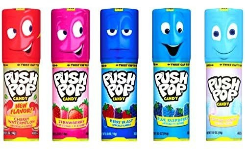 Caramelo Push Pop, Varios Sabores, 24