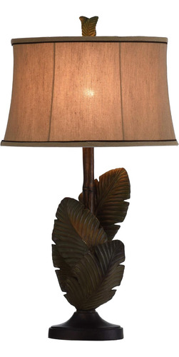 Lámpara Mesa Hojas Palmera Wentworth Bronce/gris