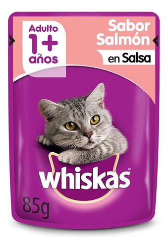 Whiskas Caja Pouch Salmon X 12 U. X 85 Grs.