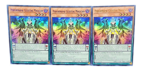 Performapal Celestial Magician Set 3 Cartas Yugioh! Inglés.