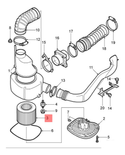 Filtro Motor Aire Para Saab 9-5 3.0l V6 2000